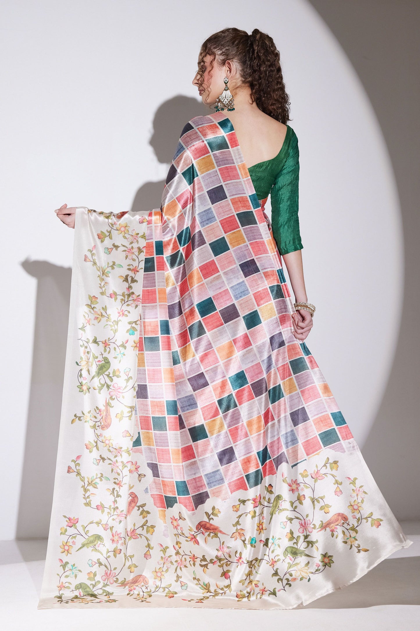Elegant Multi Silk Blend Designer Printed Saree for Women