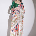 Elegant Multi Silk Blend Designer Printed Saree for Women