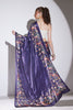 Stylish Purple Silk Blend Designer Printed Saree for Women