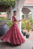 Grateful Maroon Bandhani Printed Designer Lehenga Choli Set with Blouse for Navratri
