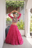 Trendy Rani Pink Bandhani Printed Designer Lehenga Choli Set with Blouse for Navratri