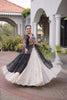 Elegant Black Leheriya Printed Designer Lehenga Choli Set with White Skirt for Navratri