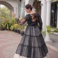 Elegant Black Leheriya Printed Designer Lehenga Choli Set with White Skirt for Navratri