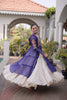 Stunning Purple Leheriya Printed Designer Lehenga Choli Set with White Skirt for Navratri