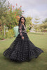 Stunning Black Faux Georgette Bandhani Printed Designer Gown for Navratri