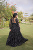 Stunning Black Faux Georgette Bandhani Printed Designer Gown for Navratri