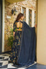 Elegant Navy Blue French Crepe Digital Printed Designer Lehenga Choli Set with Dupatta