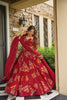 Stylish Red French Crepe Digital Printed Designer Lehenga Choli Set with Dupatta