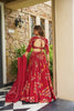 Stylish Red French Crepe Digital Printed Designer Lehenga Choli Set with Dupatta
