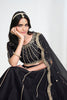 Elegant Black Art Silk Designer Lehenga Choli Set with Embroidery Work and Dupatta for Wedding