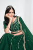 Refreshing Green Art Silk Designer Lehenga Choli Set with Embroidery Work and Dupatta for Wedding
