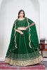Refreshing Green Art Silk Designer Lehenga Choli Set with Embroidery Work and Dupatta for Wedding