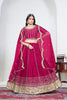 Lovely Rani Pink Art Silk Designer Lehenga Choli Set with Embroidery Work and Dupatta for Wedding