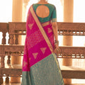 Vibrant Rani Pink Soft Silk Woven Designer Saree for Women