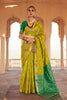 Elegant Lime Green Soft Silk Woven Designer Saree for Women