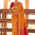 Wonderful Orange Soft Silk Woven Designer Saree for Women