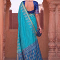 Royal Blue Soft Silk Woven Designer Saree for Women