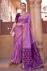 Stylish Lavender Purple Soft Silk Woven Designer Saree for Women