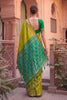 Vibrant Lime Green Soft Silk Woven Designer Saree for Women