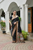 Premium Black Banarasi Silk Weaving Saree with Zari Border