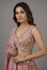 Beautiful Pink Tissue Silk Embroidered Designer Lehenga Choli with Dupatta for Wedding