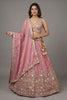 Beautiful Pink Tissue Silk Embroidered Designer Lehenga Choli with Dupatta for Wedding