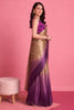 Graceful Brown Satin Saree Printed Blouse for Women
