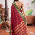 Beautiful Maroon Soft Silk Woven Designer Saree Border for Women