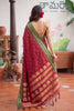 Beautiful Maroon Soft Silk Woven Designer Saree Border for Women