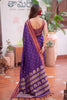 Stylish Purple Soft Silk Woven Designer Saree Maroon Border for Women