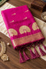 Beautiful Rani Pink Soft Silk Woven Designer Saree Border for Women