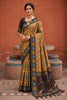 Stylish Brown Patola Silk Woven Meenakari Jacquard Designer Saree for Women