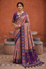 Dusty Rose Pink Patola Silk Woven Meenakari Jacquard Designer Saree for Women