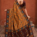 Premium Mustard Yellow Patola Silk Woven Meenakari Jacquard Designer Saree for Women