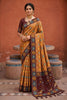Premium Mustard Yellow Patola Silk Woven Meenakari Jacquard Designer Saree for Women