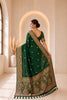 Elegant Bottle Green Banarasi Silk Woven Jacquard Designer Saree for Women