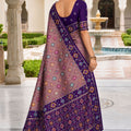 Royal Purple Patola Silk Woven Meenakari Jacquard Designer Saree for Women