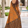 Vibrant Brown Patola Silk Woven Meenakari Jacquard Saree for Women