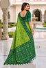 Graceful Lime Green Patola Silk Woven Meenakari Jacquard Designer Saree for Women