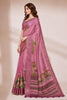 Gorgeous Pink Kanjivaram Woven Designer Printed Saree