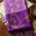 Gorgeous Purple Soft Silk Woven Printed Saree Woven Border