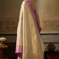 Elegant Gold Kanchivaram Silk Woven Jari Saree