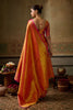 Stunning Orange Gold Kanchivaram Silk Woven Jari Saree