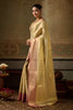 Premium Cream Kanchivaram Silk Woven Jari Saree