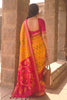 Vibrant Orange Soft Silk Woven Border Designer Printed Saree