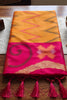 Vibrant Orange Soft Silk Woven Border Designer Printed Saree