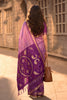 Elegant Lavender Soft Silk Woven Border Designer Printed Saree