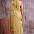 Premium Yellow Linen Cotton Woven Designer Saree