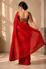 Stunning Red Tissue Woven Designer Saree with Contrast Border
