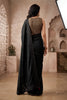 Premium Black Tissue Woven Designer Saree for Women with Contrast Border